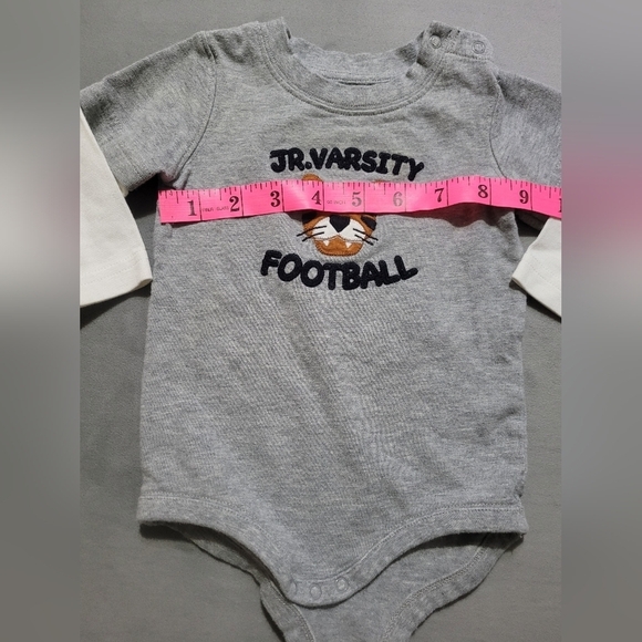 4/$15 - Gymboree- Long Sleeve Romper Diaper Shirt - 3-6M - Picture 4 of 5